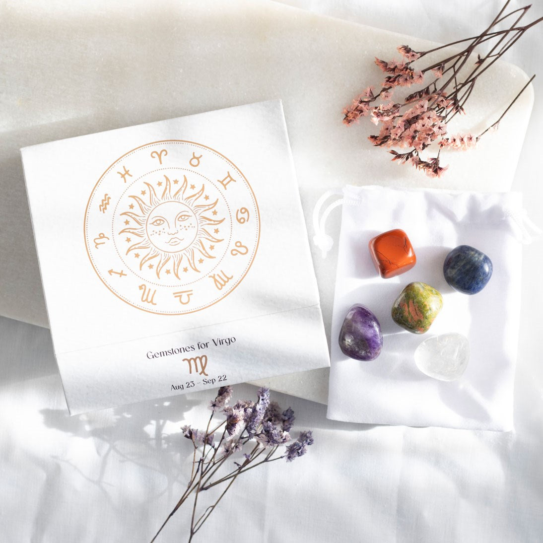 Virgo Crystal Tumble stone Set