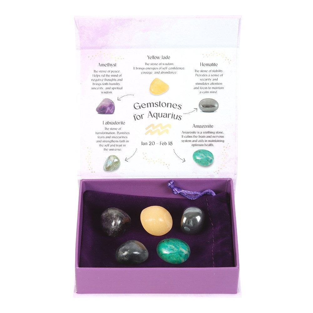 Aquarius Crystal Tumblestone Set