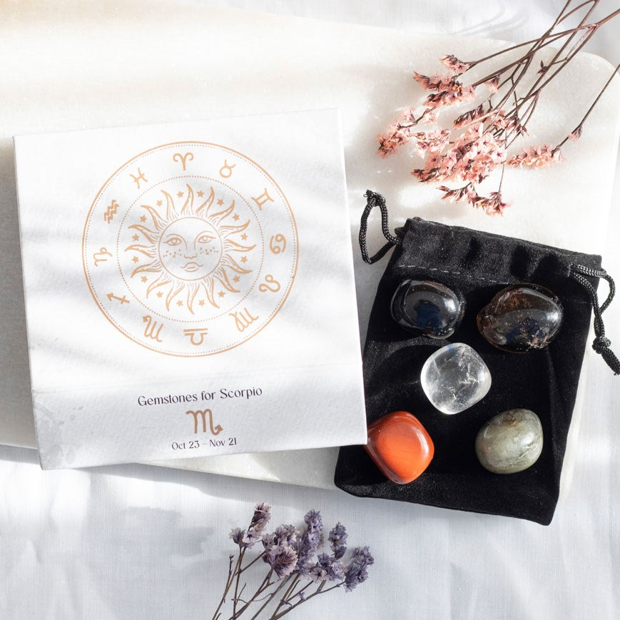 Scorpio Crystal Tumble stone Set