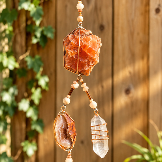 Orange Crystal Mobile - Uplifting & Releasing Emotions