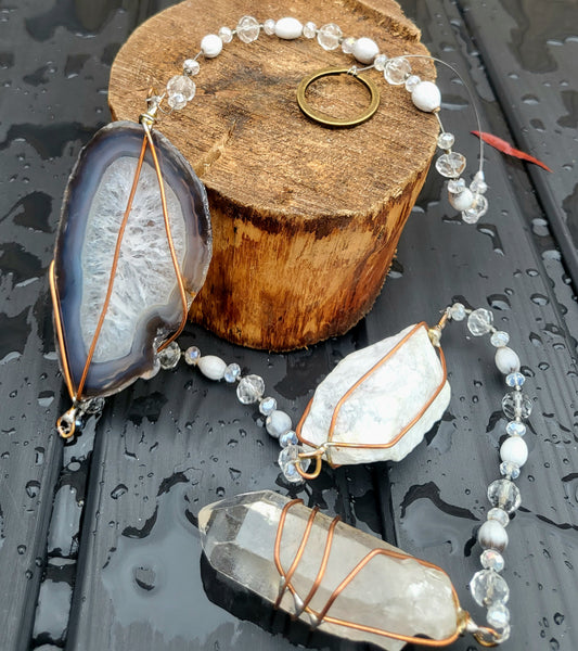 Black Crystal Mobile - Calm & Protection