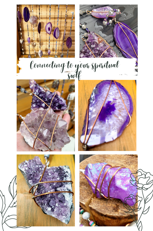 Crystal Mobiles_ Purple _ Connecting to your Spiritual Self